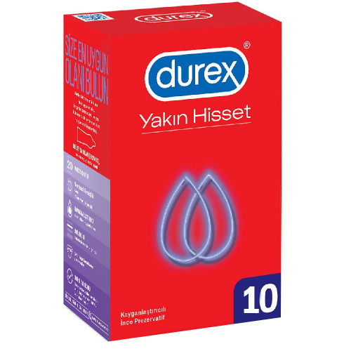 Durex Yakın Hisset Duyarlılık İçerikli 10'lu Prezervatif