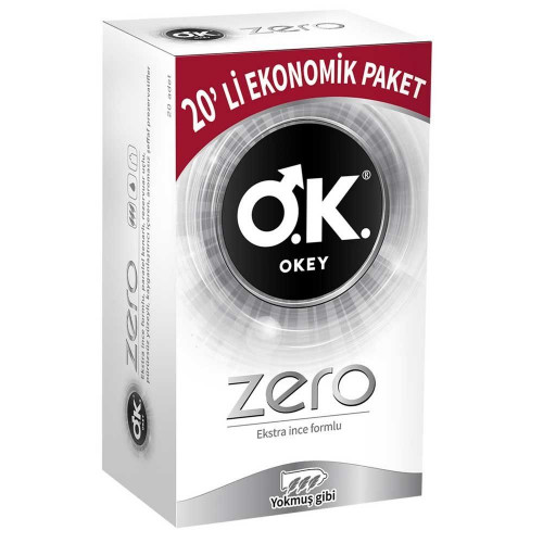 Okey Zero Ekstra İnce Form 20`li Eko Paket Prezervatif