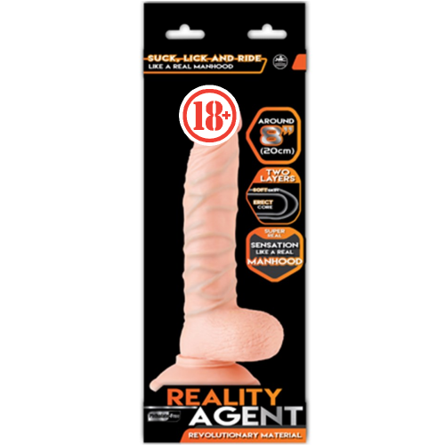 Reality Agent 8'' Çift Katmanlı Gerçekçi Realistik Penis 20 cm
