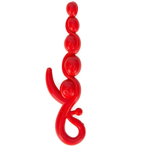 Orgasmic Experience Red Sıralı Desenli Anal Alıştırıcı ve Açıcı Boncuk 22 cm