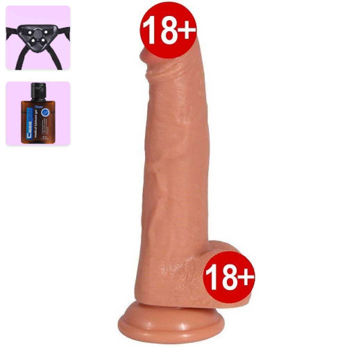 Archie Çift Katmanlı Ultra Yumuşak 21 Cm Realistik Kemerli Penis