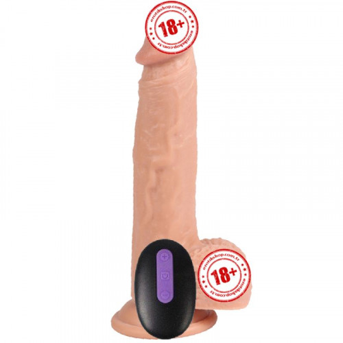 Dildo Series Dean 21 cm 20 Modlu Uzaktan Kumandalı Şarjlı Realistik Penis