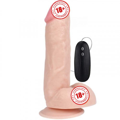 Dildo Series Kassadin 17.5 cm 10 Modlu Titreşimli Realistik Penis