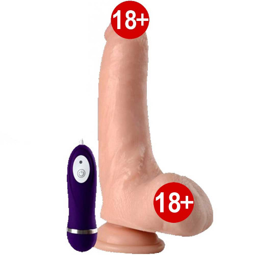 Shequ Lungton 22 cm 10 Modlu Realistik Titreşimli Penis