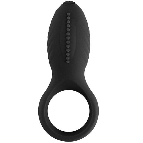 Erox Nuo Dual Klitoral Titreşimli Penis Halkası (Siyah)