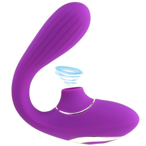 Erox Sucking İn Vibration Purple Çift Yönlü Emiş Güçlü Partner Vibratör