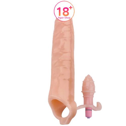 Erox Realistic Penis Sleeve Testis Destekli Penis Kılıfı Anal Vibratör