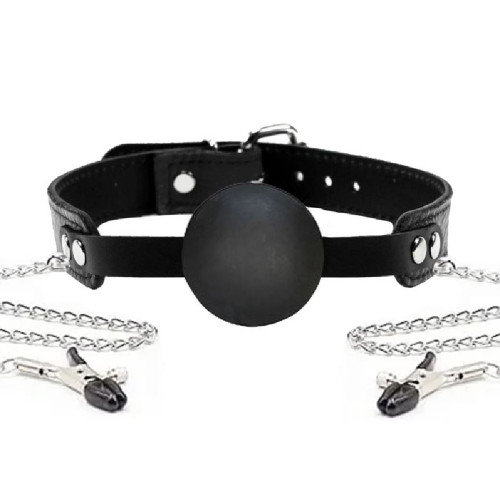 Pipedream Fetish Fantasy Extreme Deluxe Ball Gag and Nipple Clamps Göğüs Klipsi