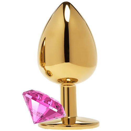 Dolce Piccante Large Pink Jewellery Plug Taşlı Metal Anal Plug
