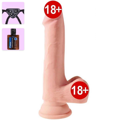 King Cock Plus Serisi 19 cm 3D Belden Bağlamalı Gerçekçi Penis