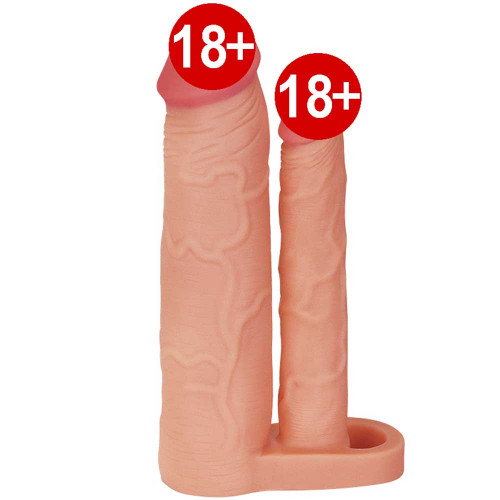Lovetoy Pleasure X Tender 5 cm Dolgulu Çift Taraflı Penis Kılıfı