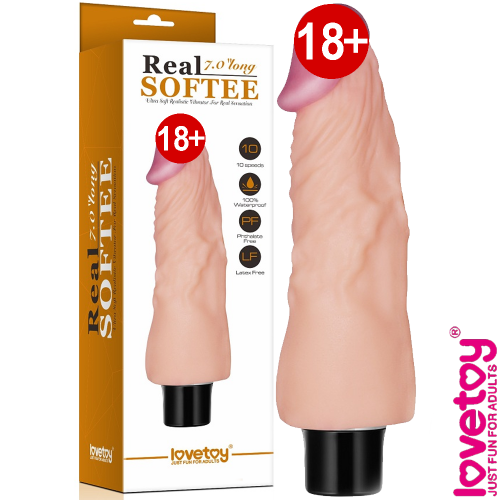Lovetoy Real Softee Ultra Yumuşak Gerçekçi Titreşimli Penis 18 cm