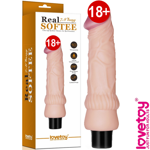 Lovetoy Real Softee Ultra Yumuşak Gerçekçi Titreşimli Penis 19 cm