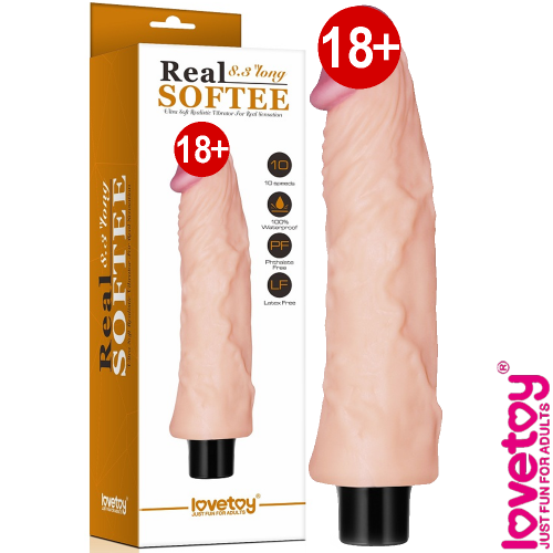 Lovetoy Real Softee Ultra Yumuşak Gerçekçi Titreşimli Penis 21 cm