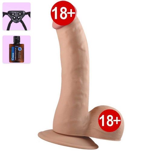 The Ultra Soft Dude 22.5 cm Ultra Yumuşak Realistik Eğik Kemerli Penis