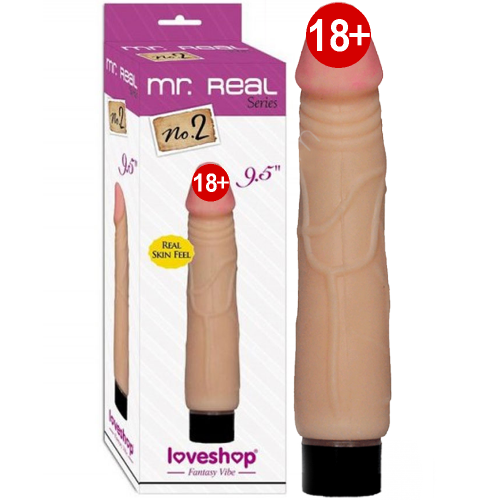 Loveshop Mr. Real No: 2 Ultra Yumuşak Titreşimli Realistik Vibratör 24 cm