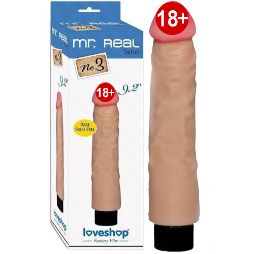 Loveshop Mr. Real No: 3 Ultra Yumuşak Titreşimli Realistik Vibratör 23 cm