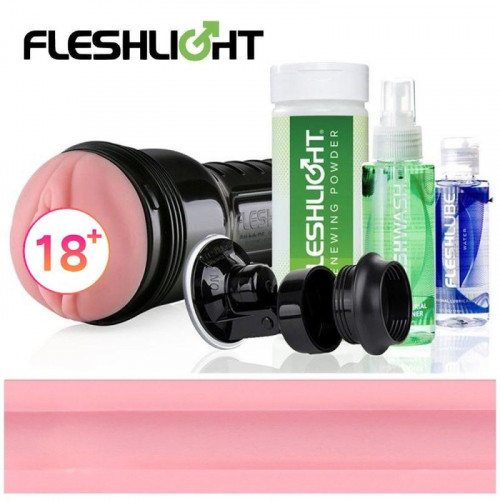 Orjinal Fleshlight Pink Lady Value Pack Vantuzlu Vajina Mastürbatör