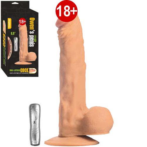 Owen's Penis Strong Suction Cup Titreşimli Realistik Gerçekçi Dildo 25 cm
