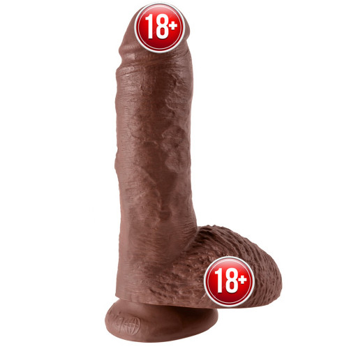 Pipedream King Cock 8 Inch Cock With Balls Brown Realistik Penis