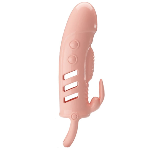 Pretty Love Sloane Penis Sleeve Klitoris Uyarıcılı Titreşimli Penis Kılıfı-Flesh