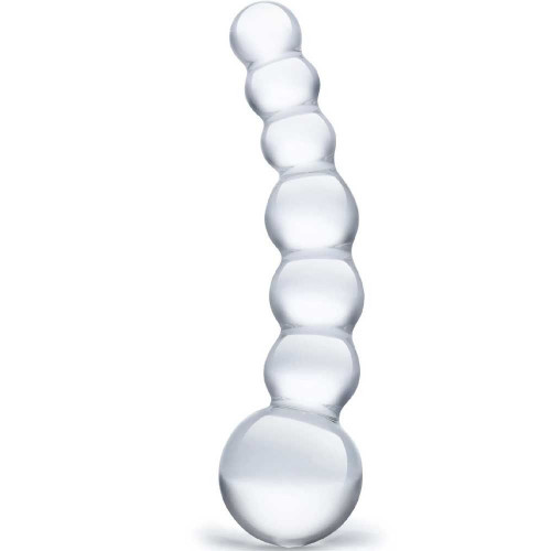 Glas Curve Boğumlu Cam Penis Plug 12.5 cm