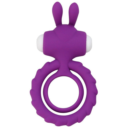 Erox Nuo Rabbit Clitoral Cock Ring Purple Titreşimli Penis Halkası