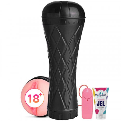 Erox Passion Joy Cup Saklanabilir Titreşimli Realistik Vajina Masturbator Jel Paket