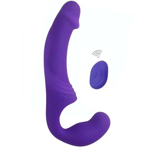 Erox Aphrodisia Strapless Strap-On Uzaktan Kumanda Şarjlı Vibratör Purple
