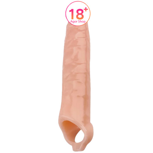 Erox Realistic Penis Sleeve Testis Destekli Penis Kılıfı