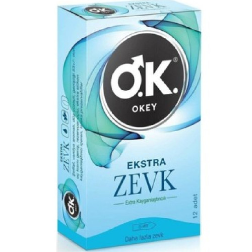 Okey Ekstra Zevk Ekstra Kayganlaştırıcılı Prezervatif