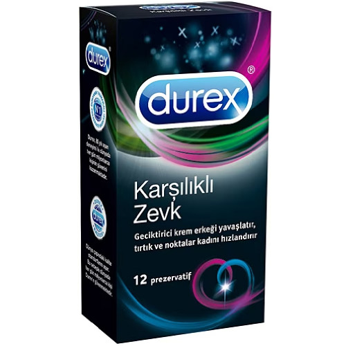 Durex Karşılıklı Zevk Tırtıklı ve Geciktiricili Prezervatif