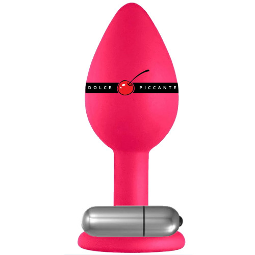 Dolce Piccante Pink Silicone Beginner Jewellery Plug With Vibrator