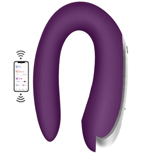 Satisfyer Double Fun Telefon Kontrollü Partner Vibratör-Purple