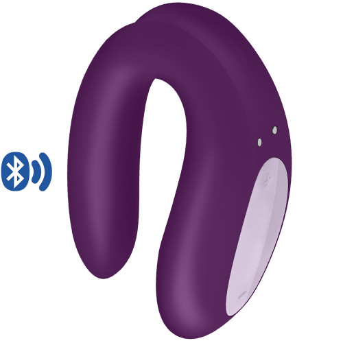 Satisfyer Double Joy Purple Telefon Kontrollü Partner Vibratör