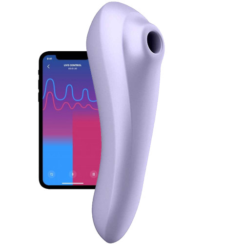 Satisfyer Dual Pleasure Liliac Telefon Kontrollü Emiş Güçlü Vibratör