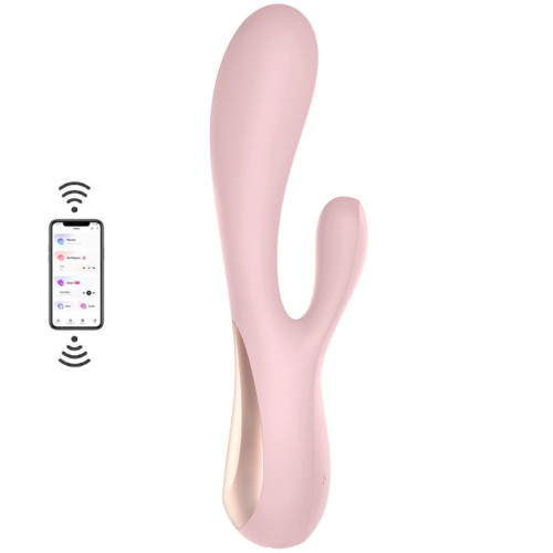 Satisfyer Mono Flex Telefon Uygulama Kontrollü Rabbit Vibratör-Rose