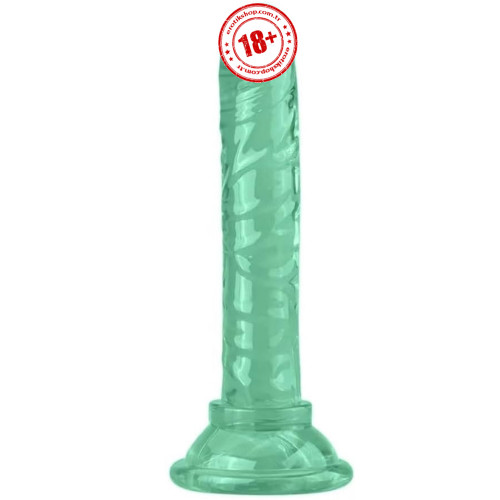 Sexual World Jelly Silicone 14.5 cm Anal ve Vajinal Realistik Penis-Green