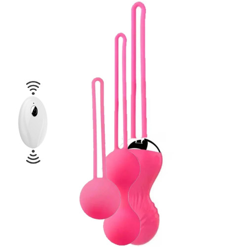 Sexual World Exuis Balls Set Uzaktan Kumanda Kegel Egzersiz Vibratör-Pink