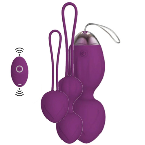 Sexual World Exuis Kegel Balls Uzaktan Kumanda Kegel Vibratör Seti-Purple