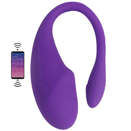 Sexual Worl Push Telefon Kontrollü Giyilebilir Bullet Vibratör-Purple