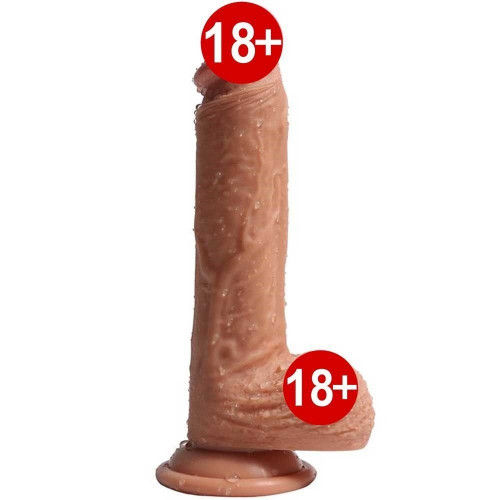 Shequ Dean's Penis Gerçek Ten Dokusunda Kıvrımlı ve Kıkırdaklı Realistik Dildo 22 cm