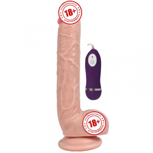 Shequ Optimus 10 Modlu 27 cm Titreşimli Realistik Penis