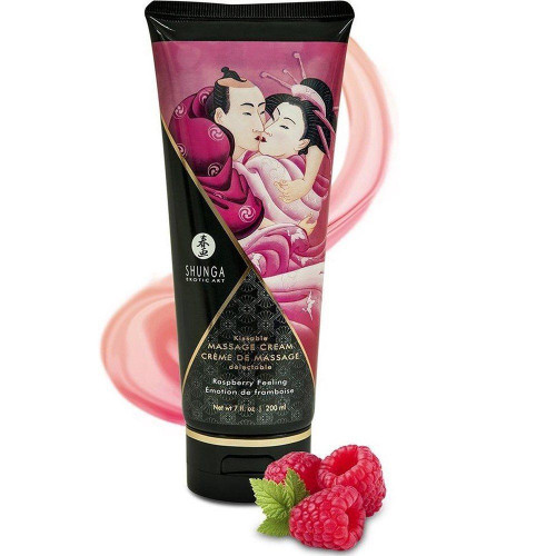 Shunga Kissable Massage Cream Raspberry 200 Ml