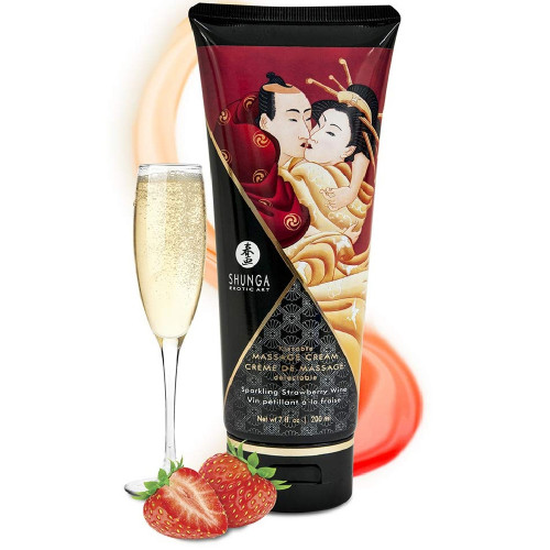 Shunga Kissable Massage Cream Strawberry 200 Ml