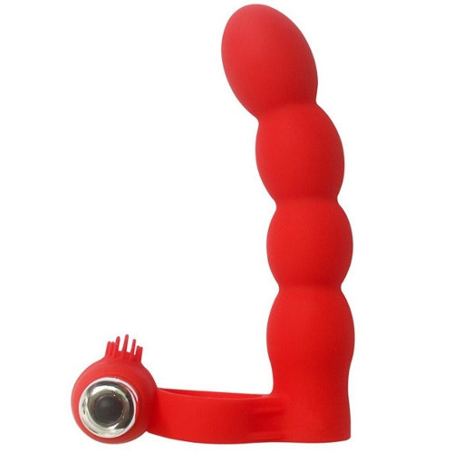 Sexual World Trinity Fun Lovers Beads Double Klitoris Anal Vibratör-Red