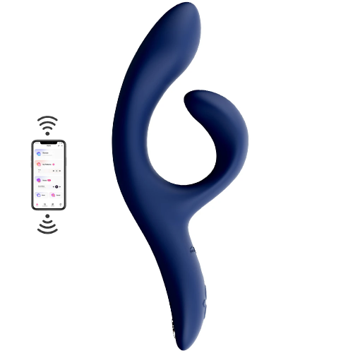 We-Vibe Nova 2 Rechargeable Dual-Stimulation Telefon Uyumlu Rabbit Vibrator-Cosmic Blue