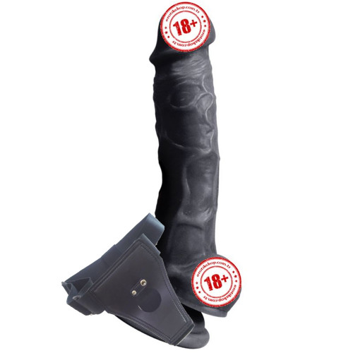 Dildo Series Adonis 17 cm Belden Bağlamalı Zenci Realistik Penis